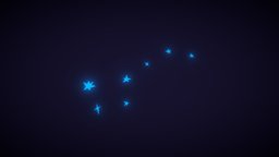 Constellation Ursa Major cartoon stars