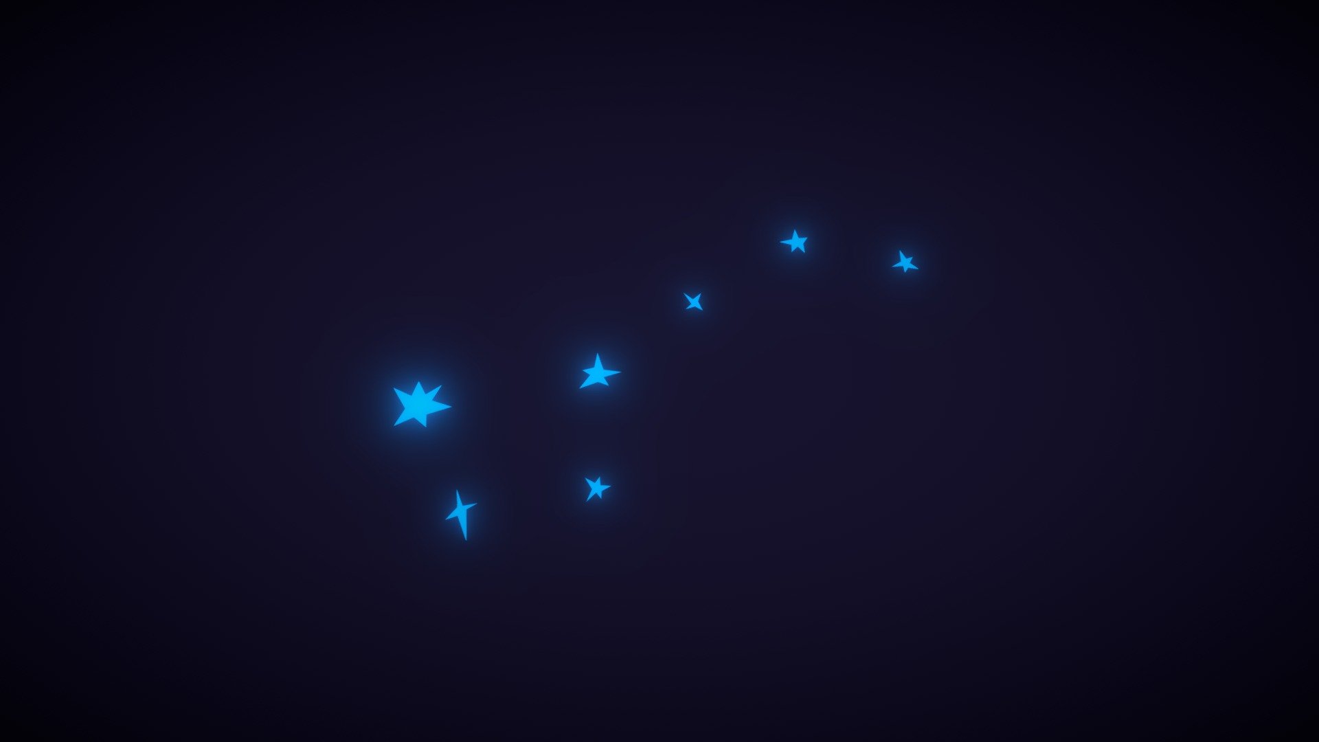 Constellation Ursa Major cartoon stars 3d model