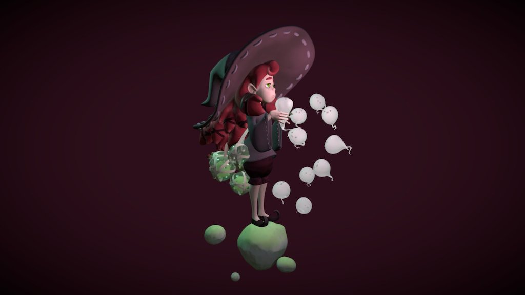 Bored Witch 3d model