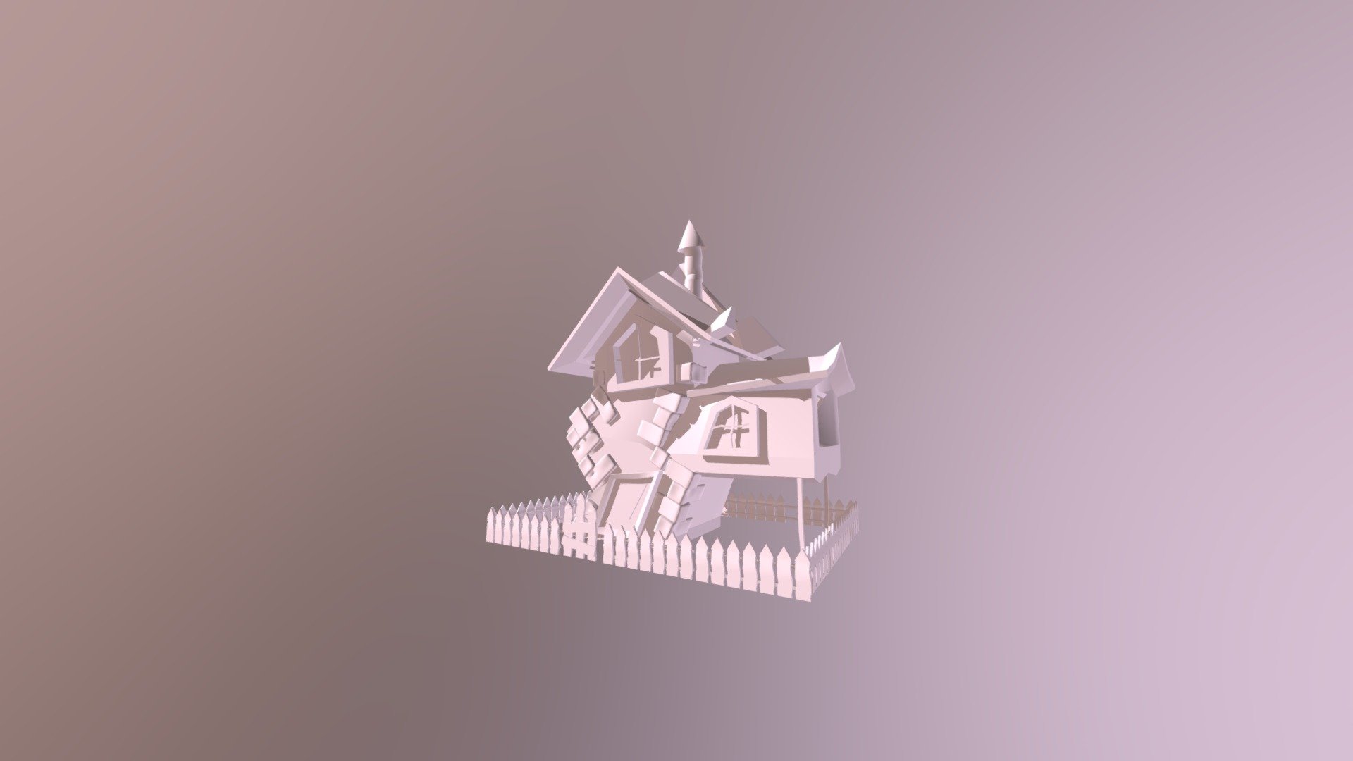 Cartoon House 3d model