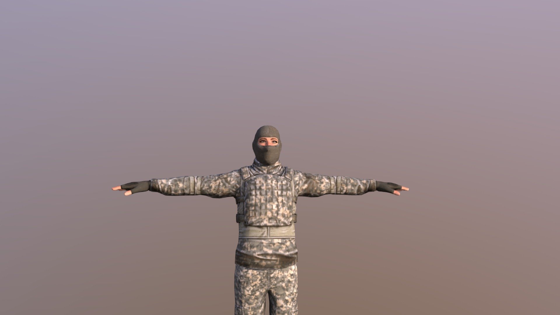 Terrorist Soldier 3d model