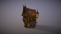 Stylized haunted house