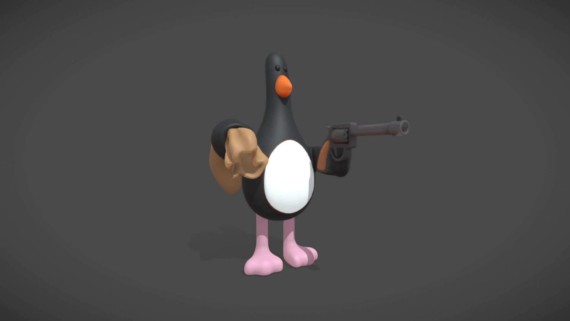 Robber- cartoon character 3d model 3d model