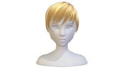 cartoon lush female 002 haircut of short