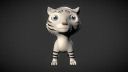 Cartoon White Tiger