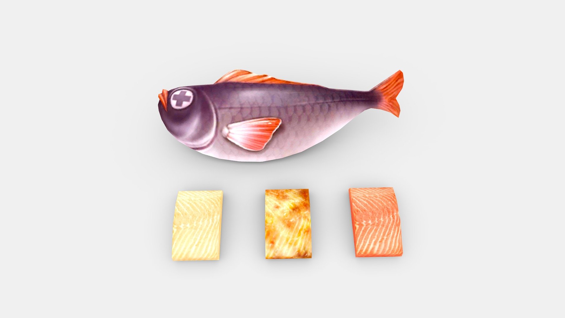 Cartoon fish 3d model