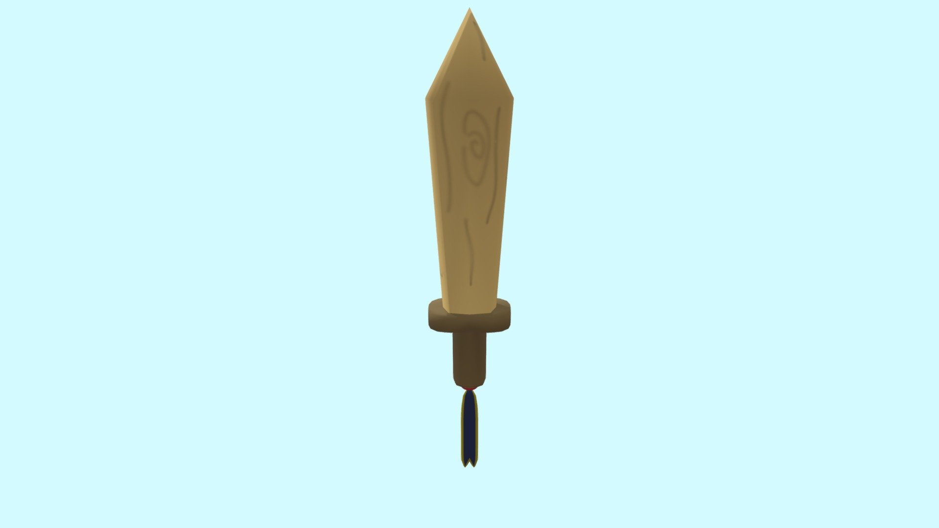 Cartoon Wood Sword 3d model