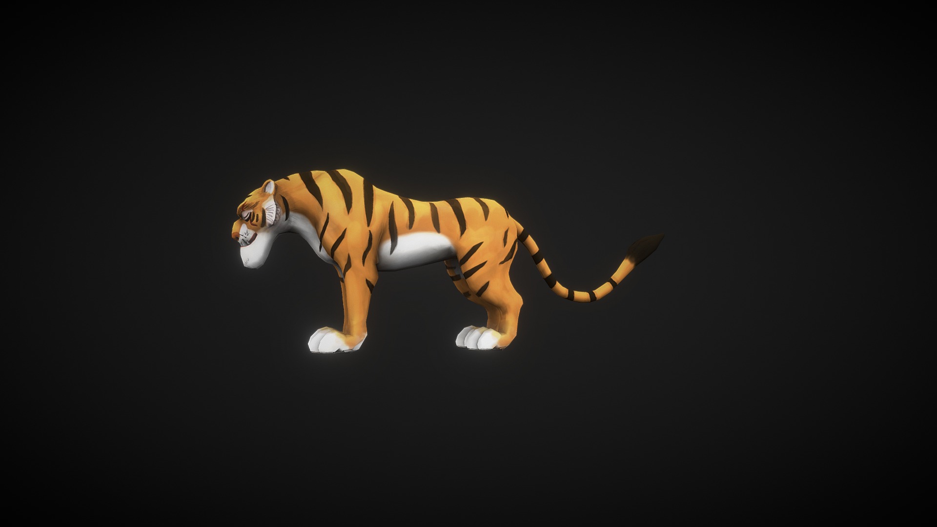 Cartoon_tiger 3d model