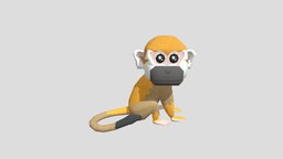 Cartoon squirrel monkey