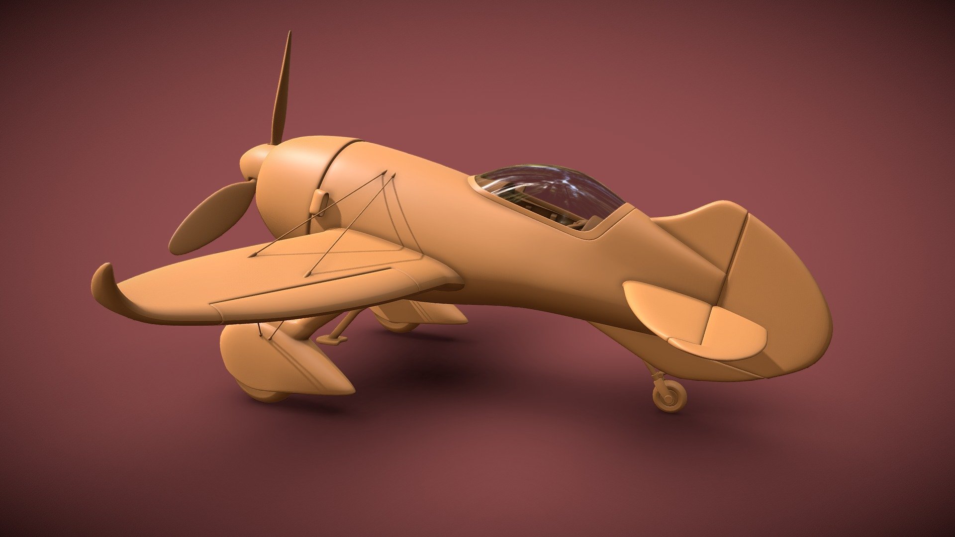 Gee Bee -R3 Air-racing toy/style 3d model