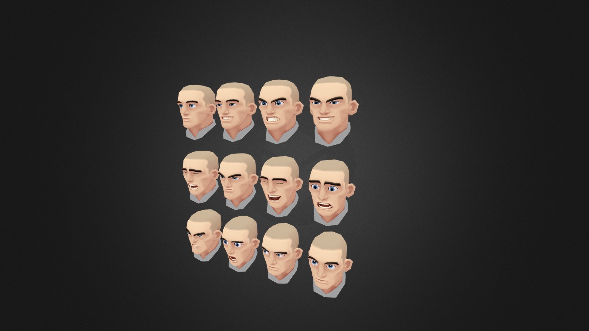 Head Expressions 3d model