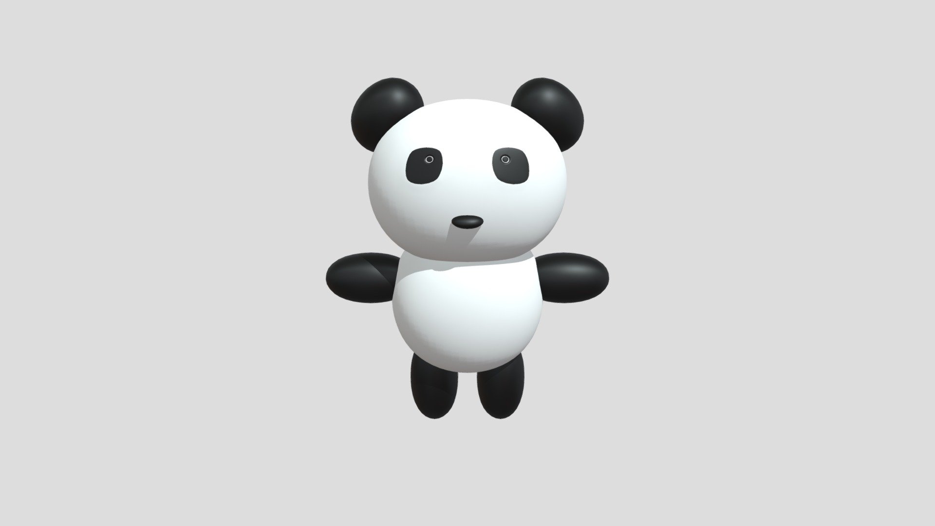 Cartoon Panda 3d model