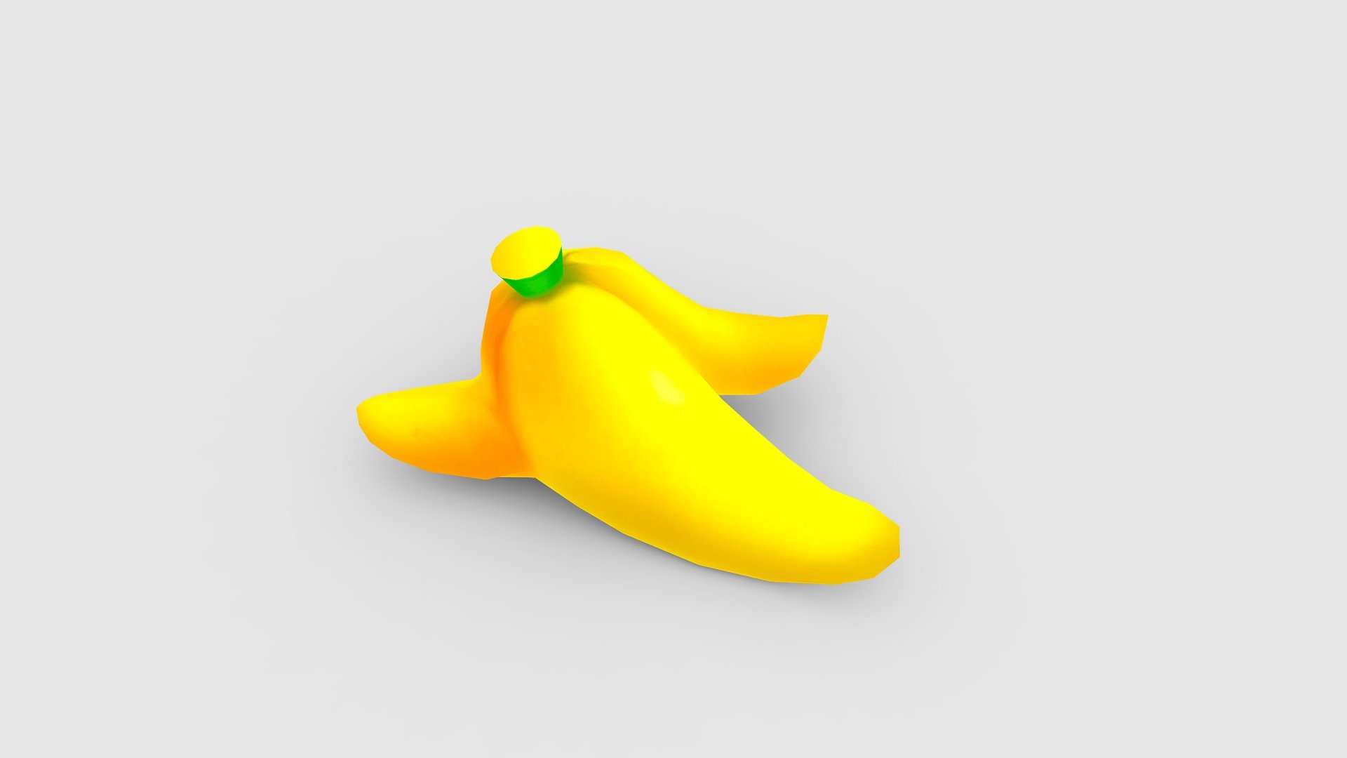 Cartoon banana peel 3d model