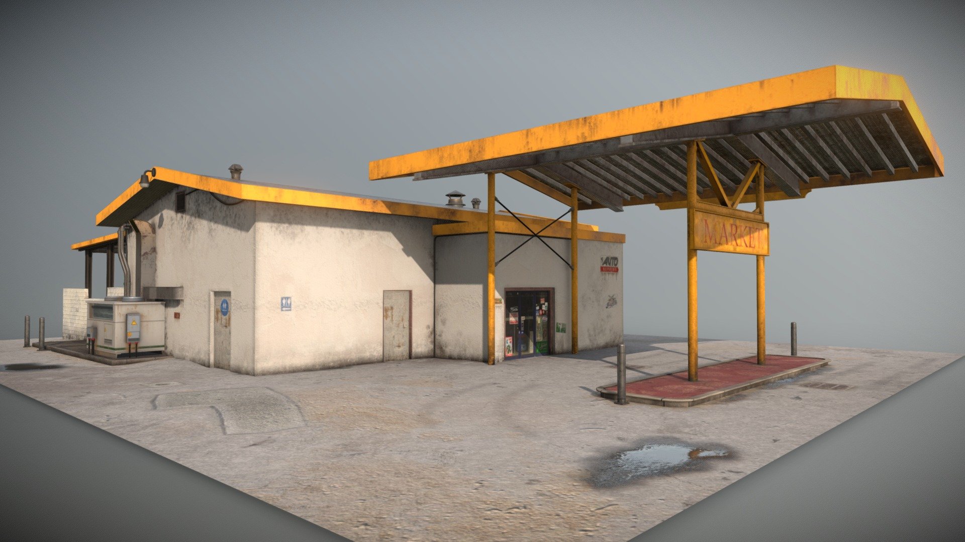 Gas Station 3d model