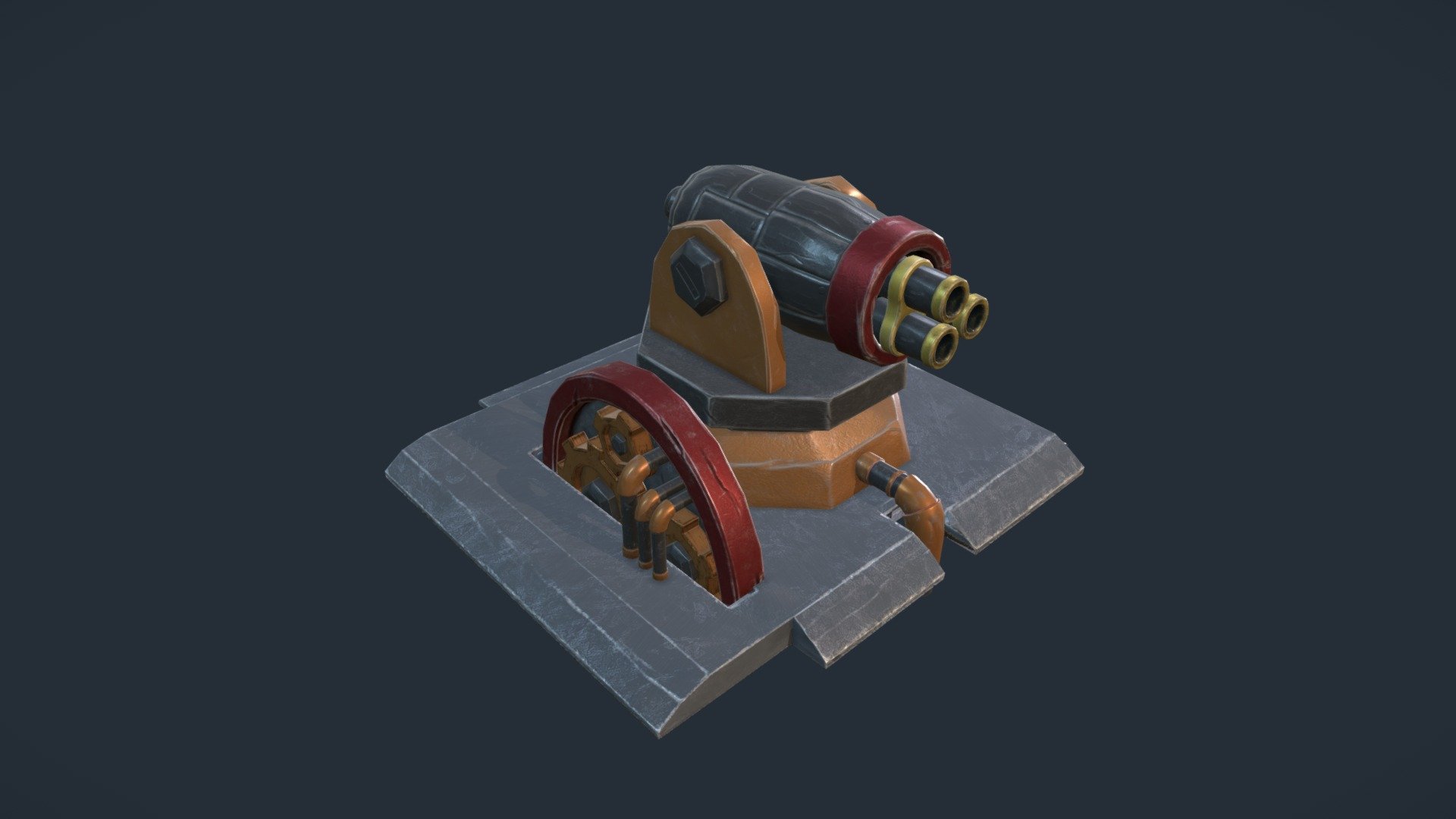 Cannon Cartoon 3d model