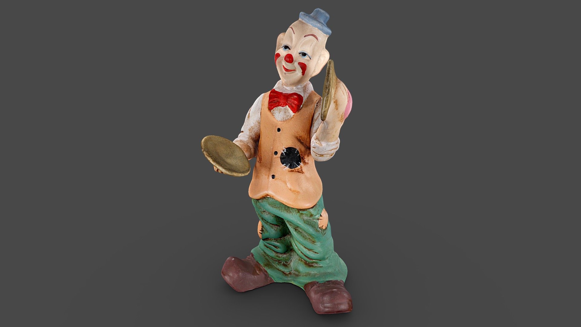 Clown with Cymbals 3d model