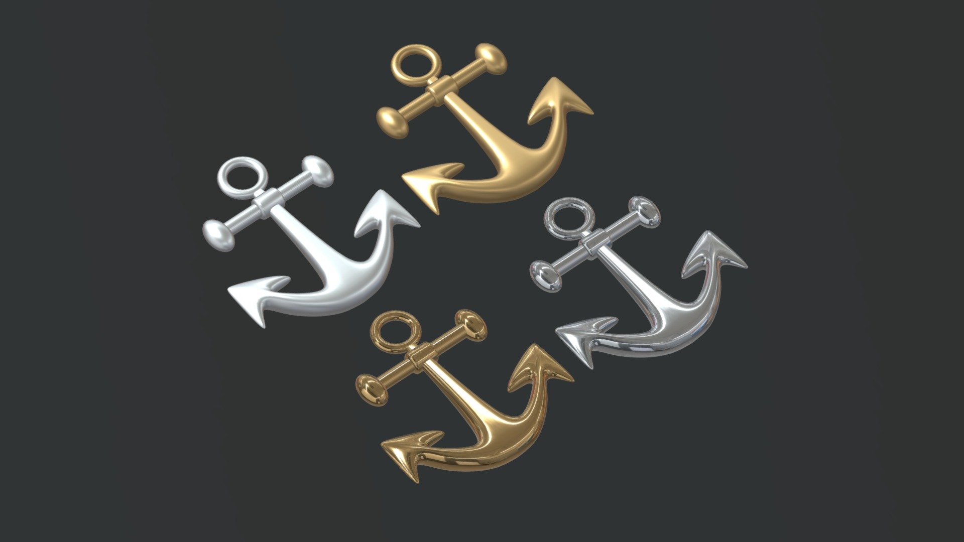 Cartoon Ship Anchor 3d model