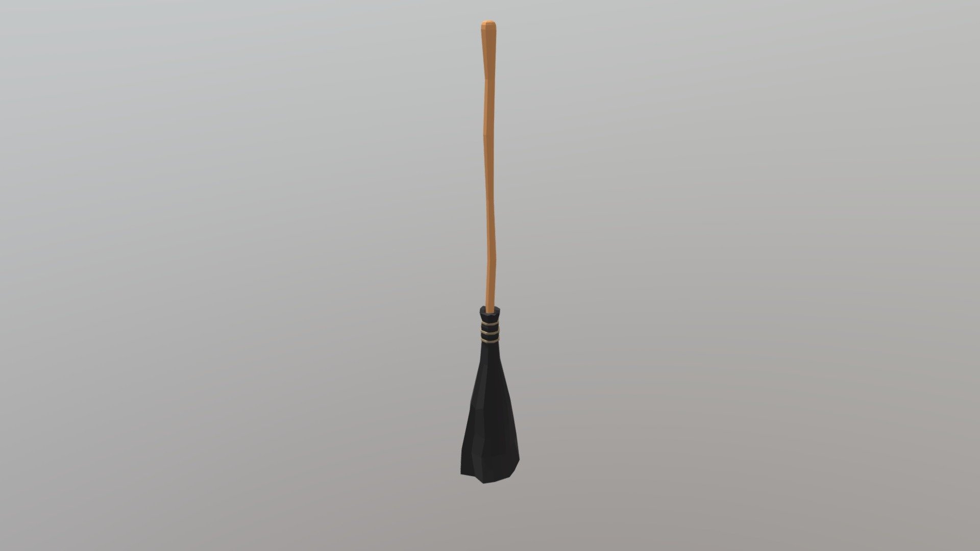 Cartoon Broom Low Poly 3d model