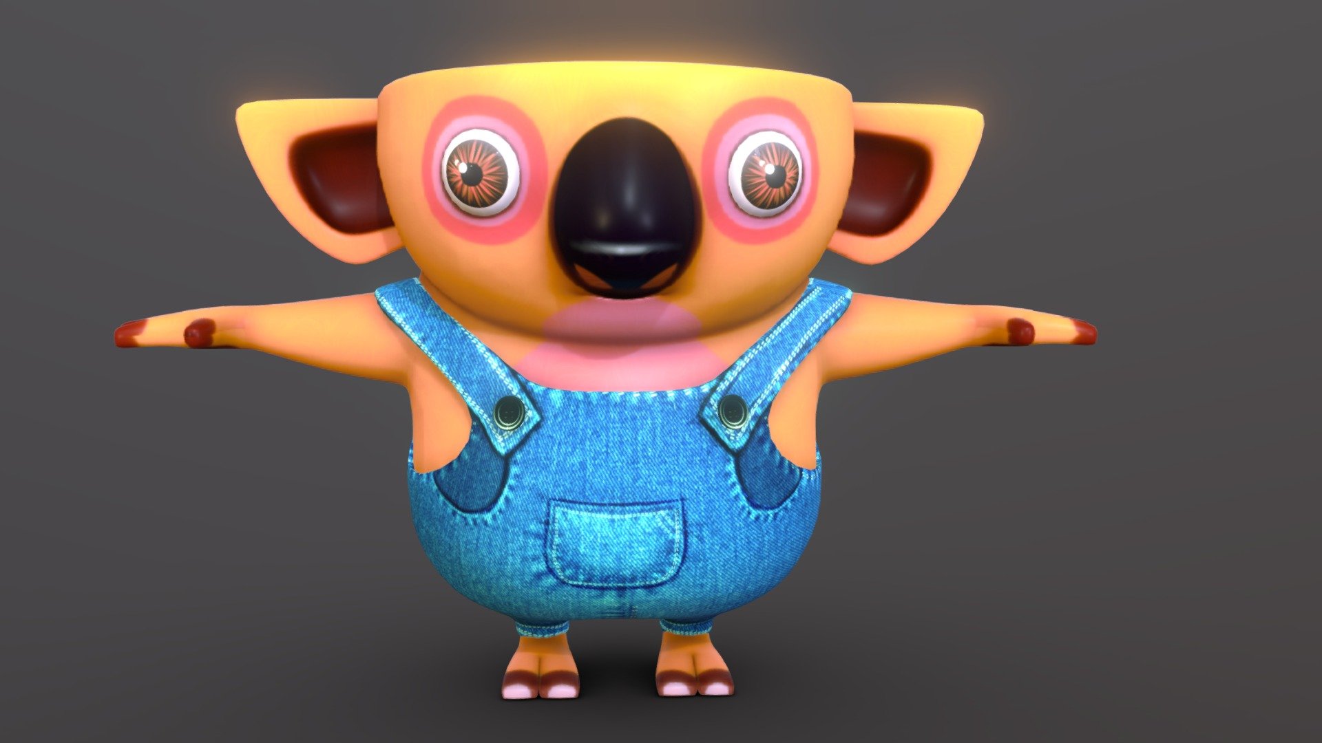 Koala Cartoon 3d model