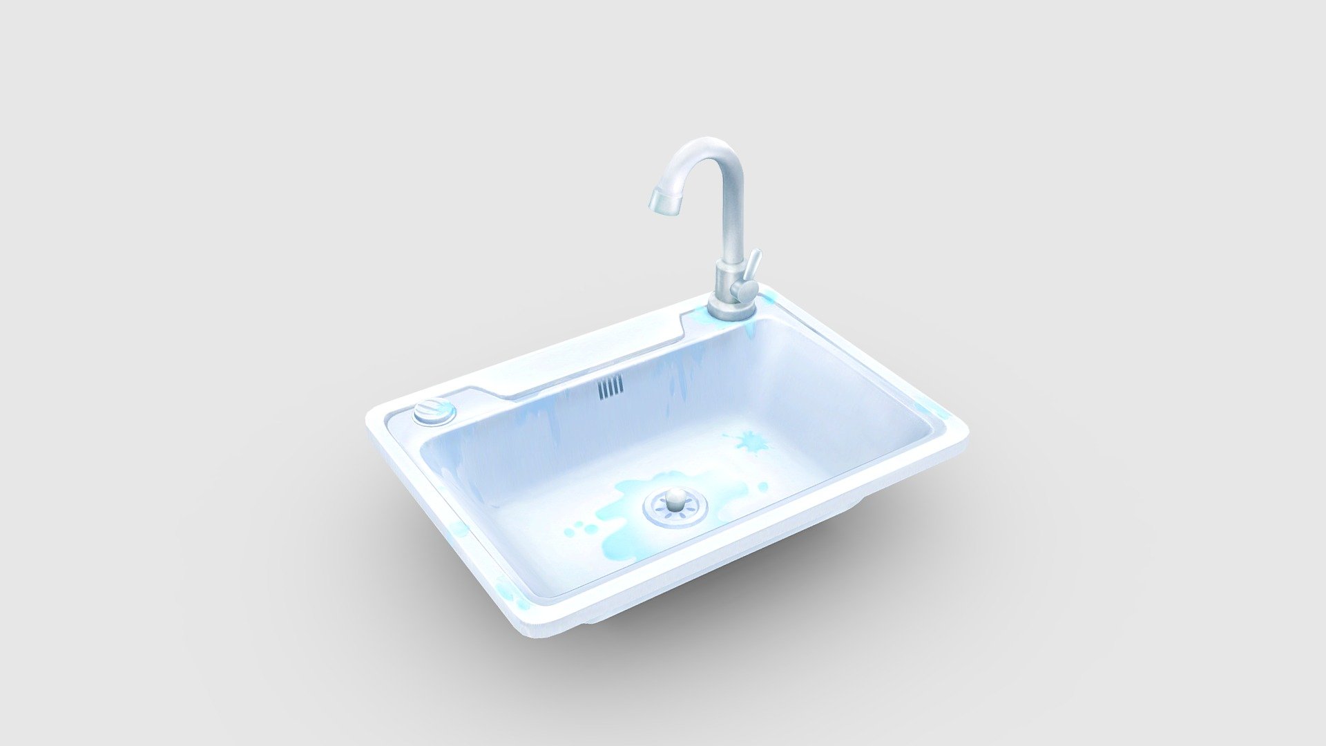 Cartoon sink 3d model