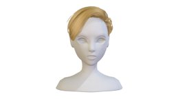 cartoon lush female 008 haircut of short