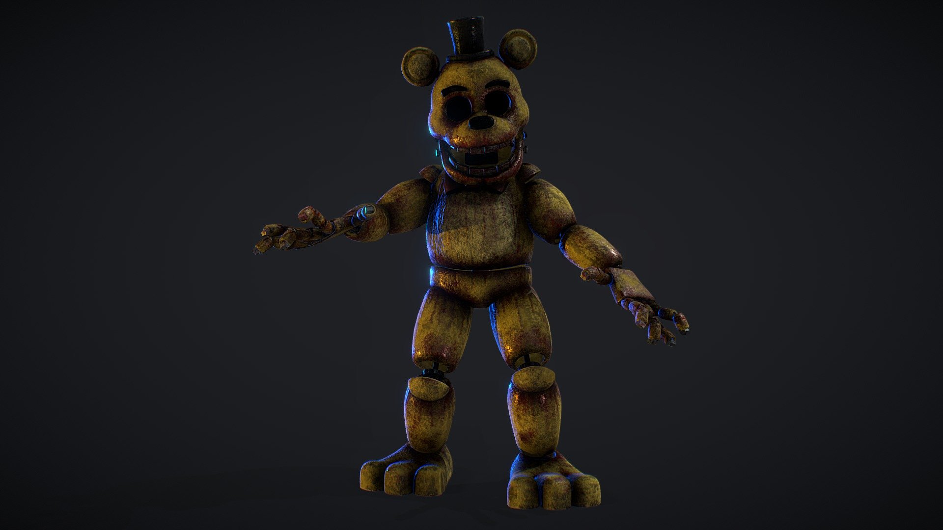 Stuffed Spring Freddy Textures 3d model