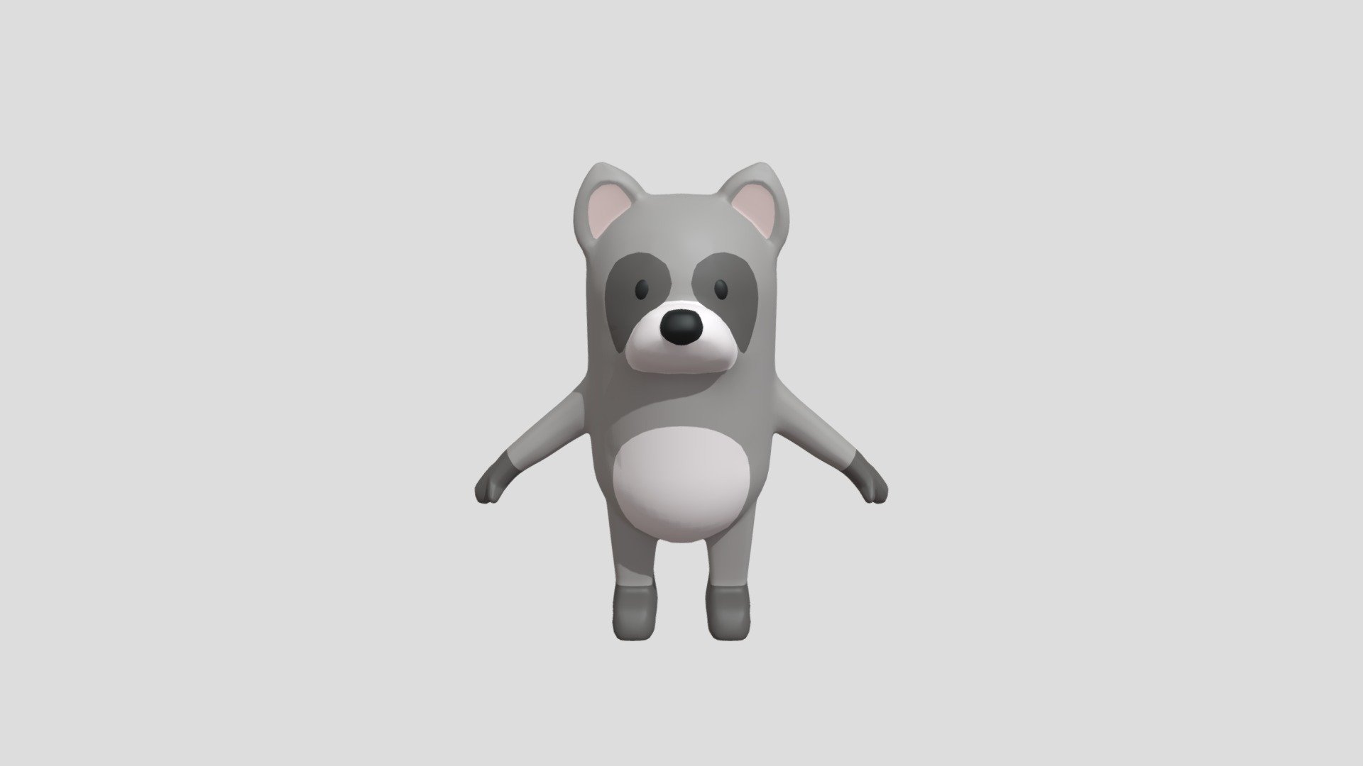 Cartoon raccoon 3d model