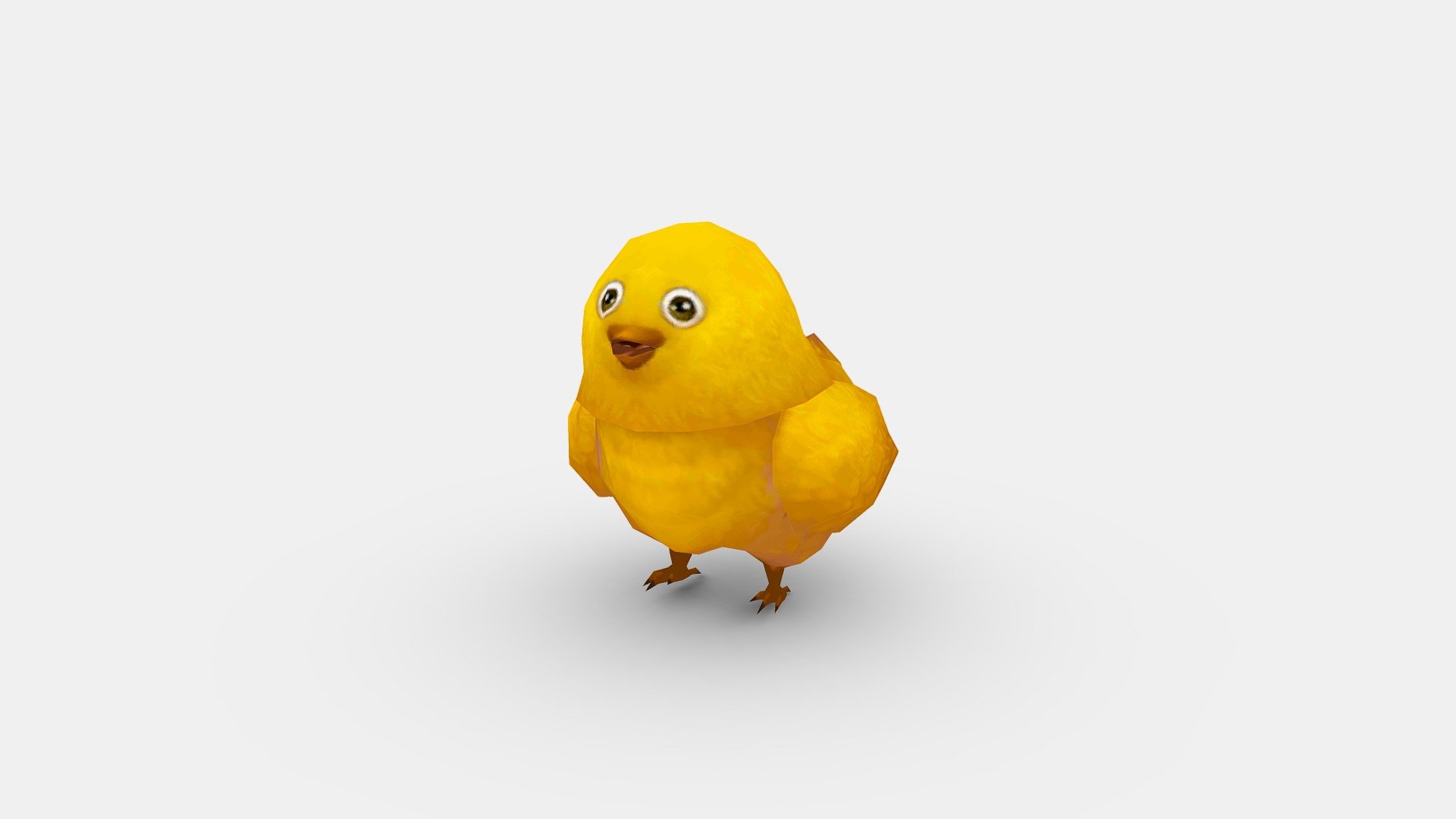 Cartoon chick 3d model