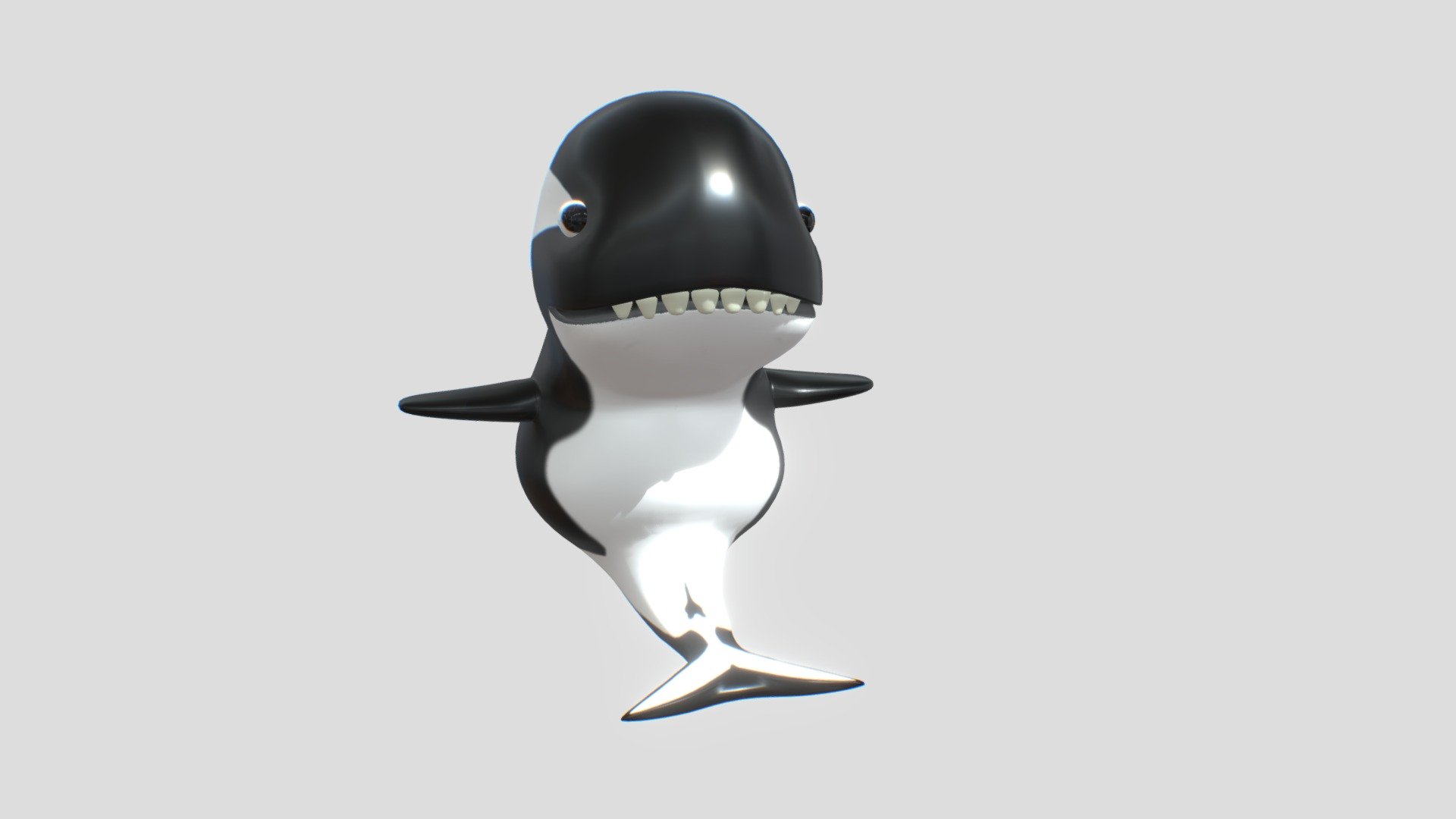 orca cartoon 3d model