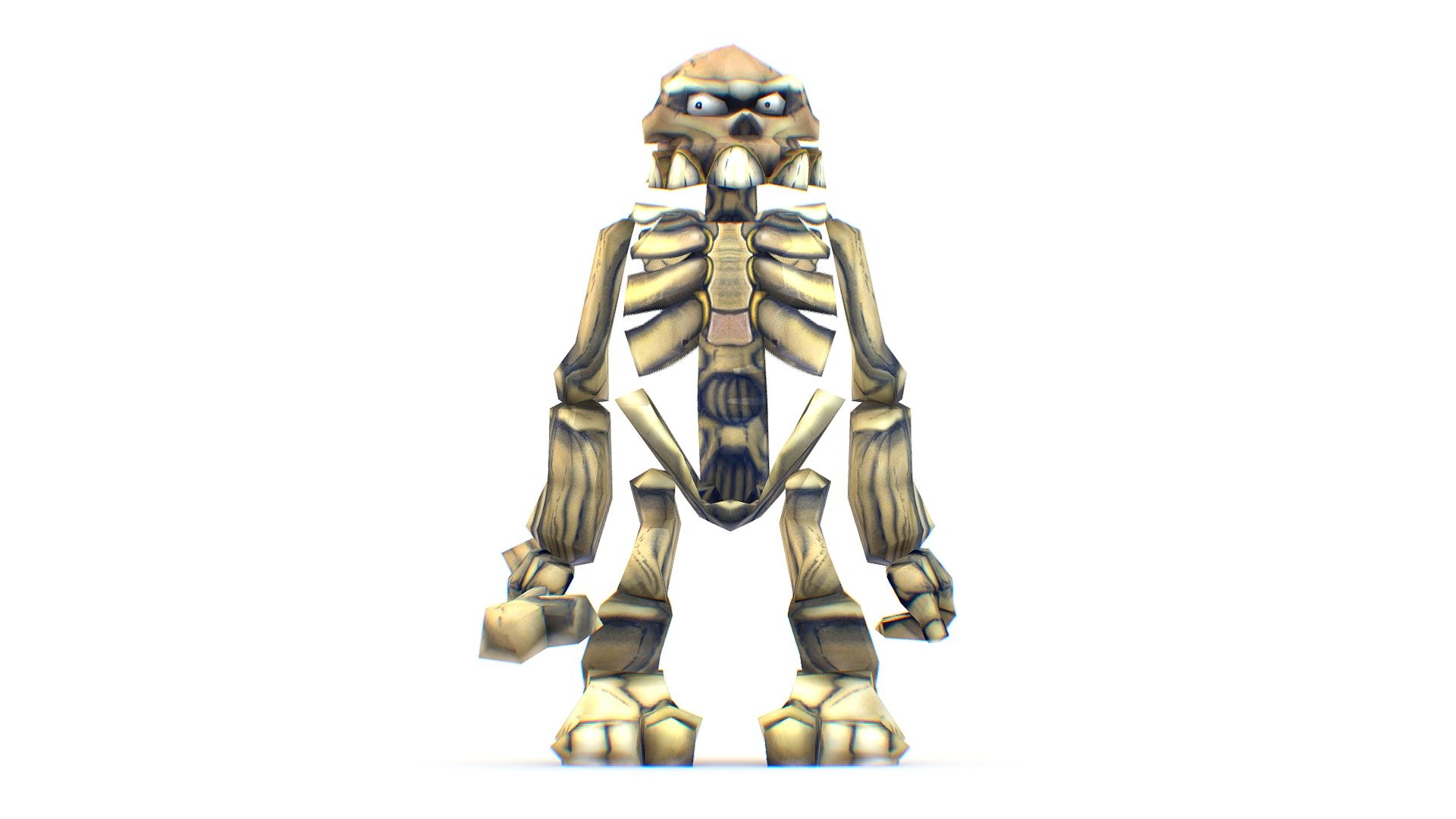 Low Poly Cartoon Creature Skeleton 3d model