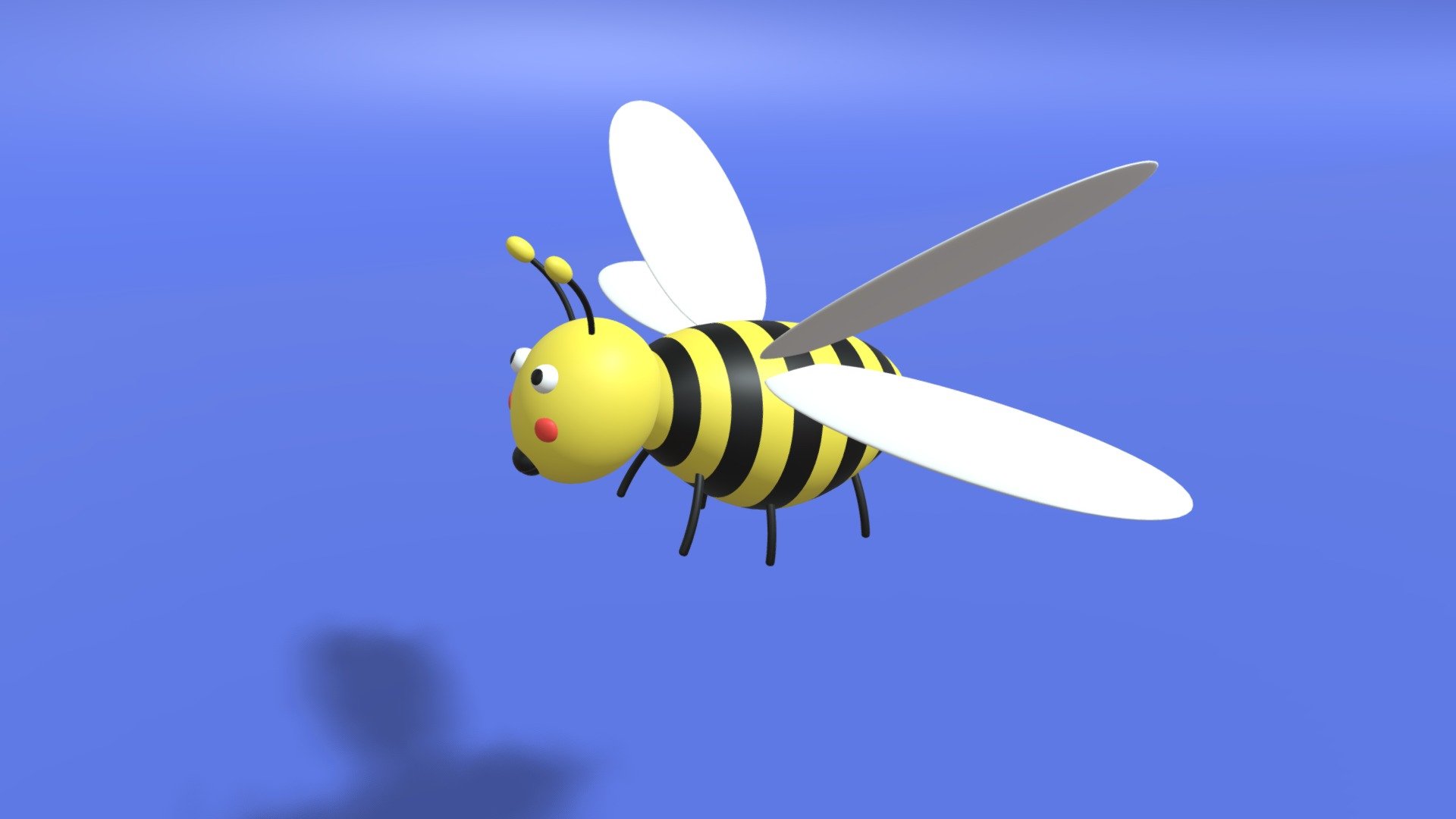 Cute Cartoon Bee 3d model