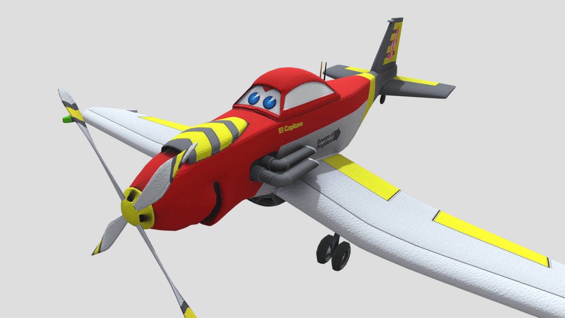 Plane Cartoon 3d model