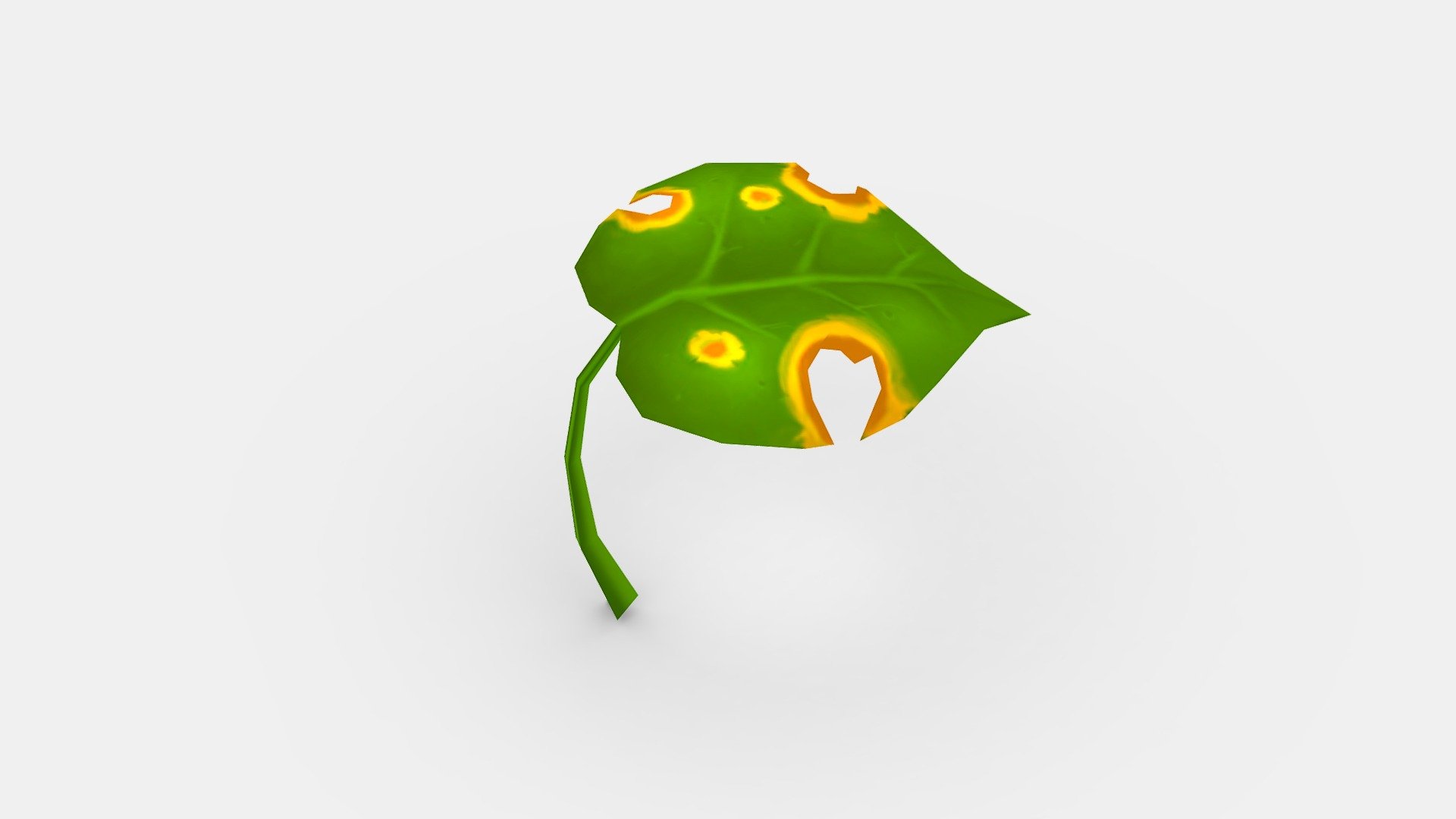 Cartoon withered leaf 3d model