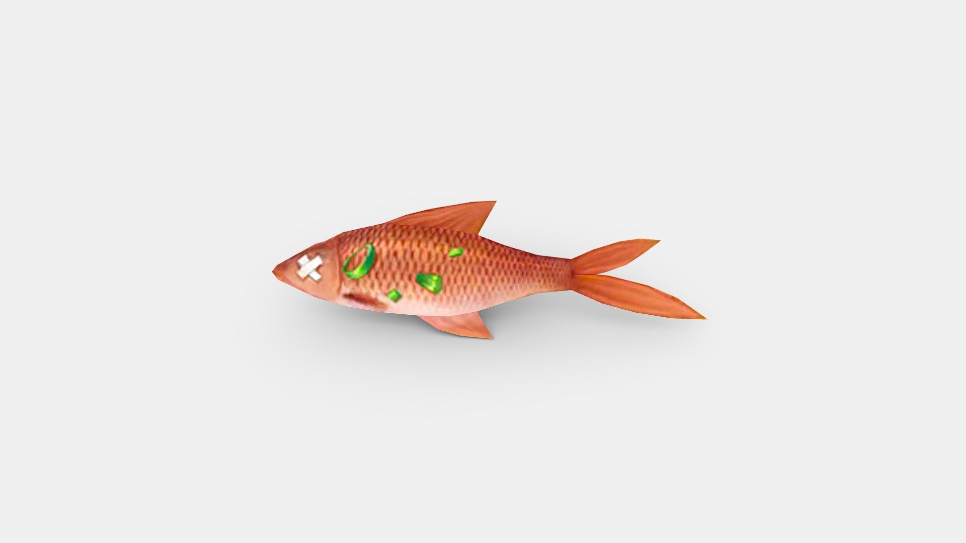 Cartoon Dishes -Braised Fish 3d model