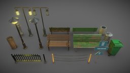 AssetPack: City Street & Park props vol.1