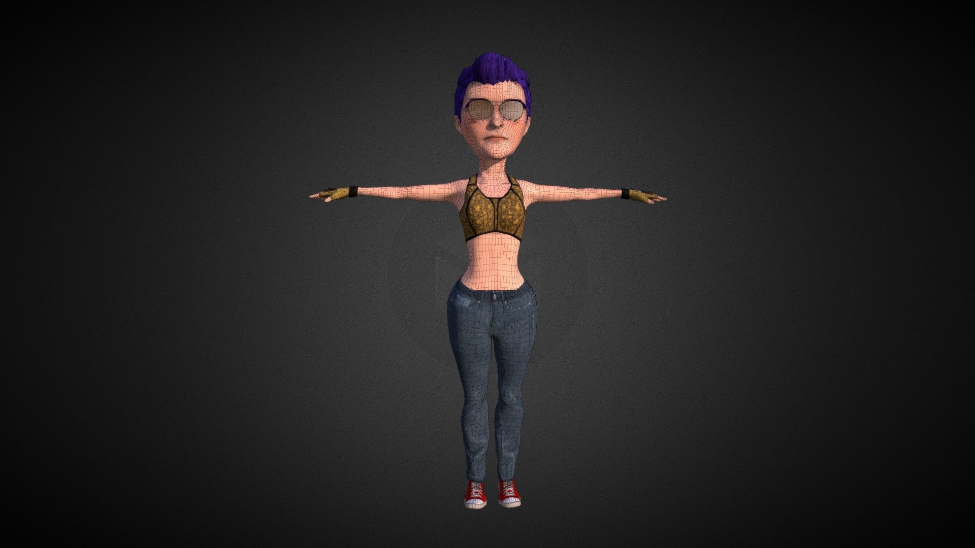 CARTOON WOMAN 3d model