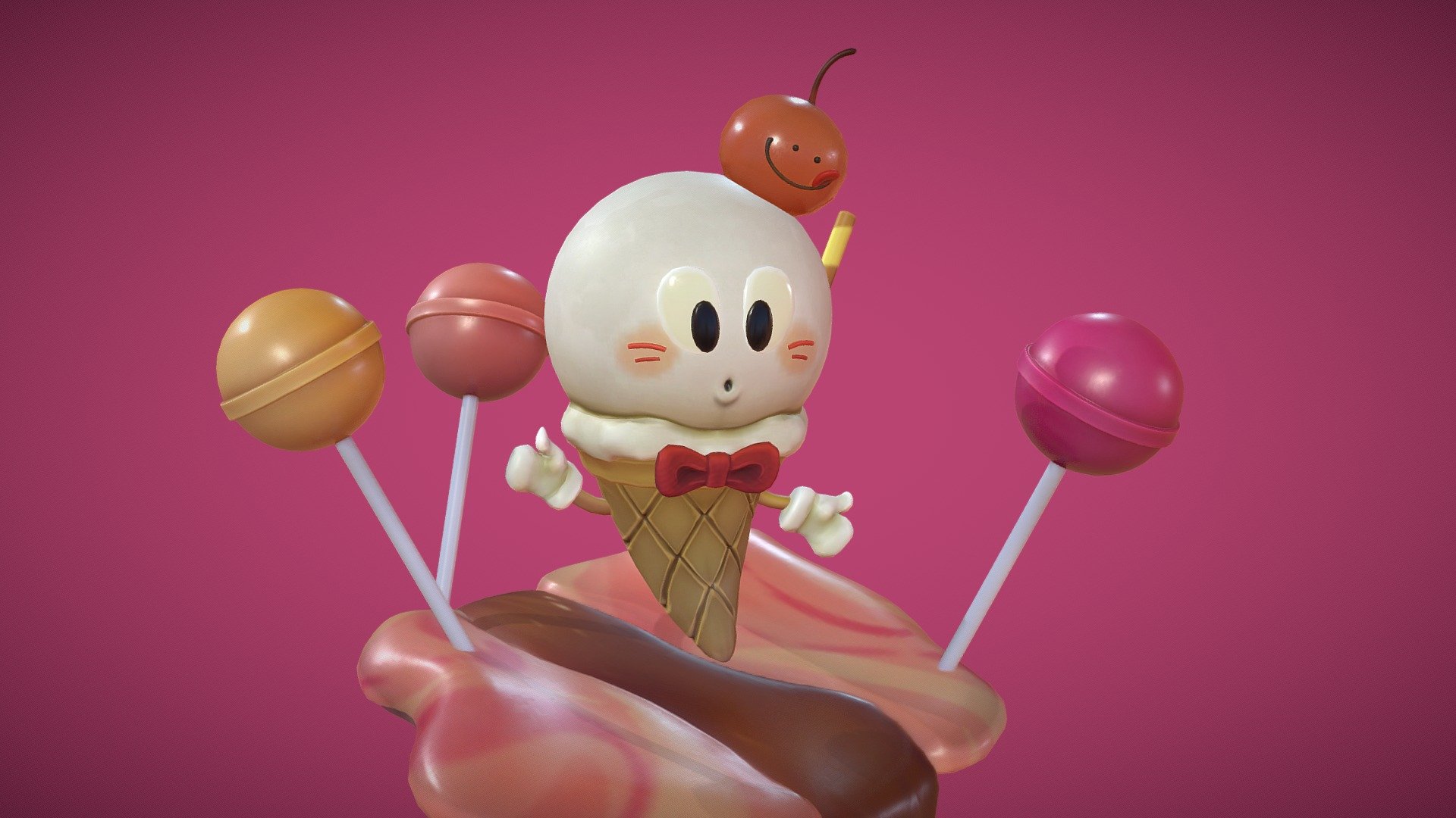 Ice Cream in Candyland 3d model