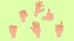 Unlit Cartoon FP Hands