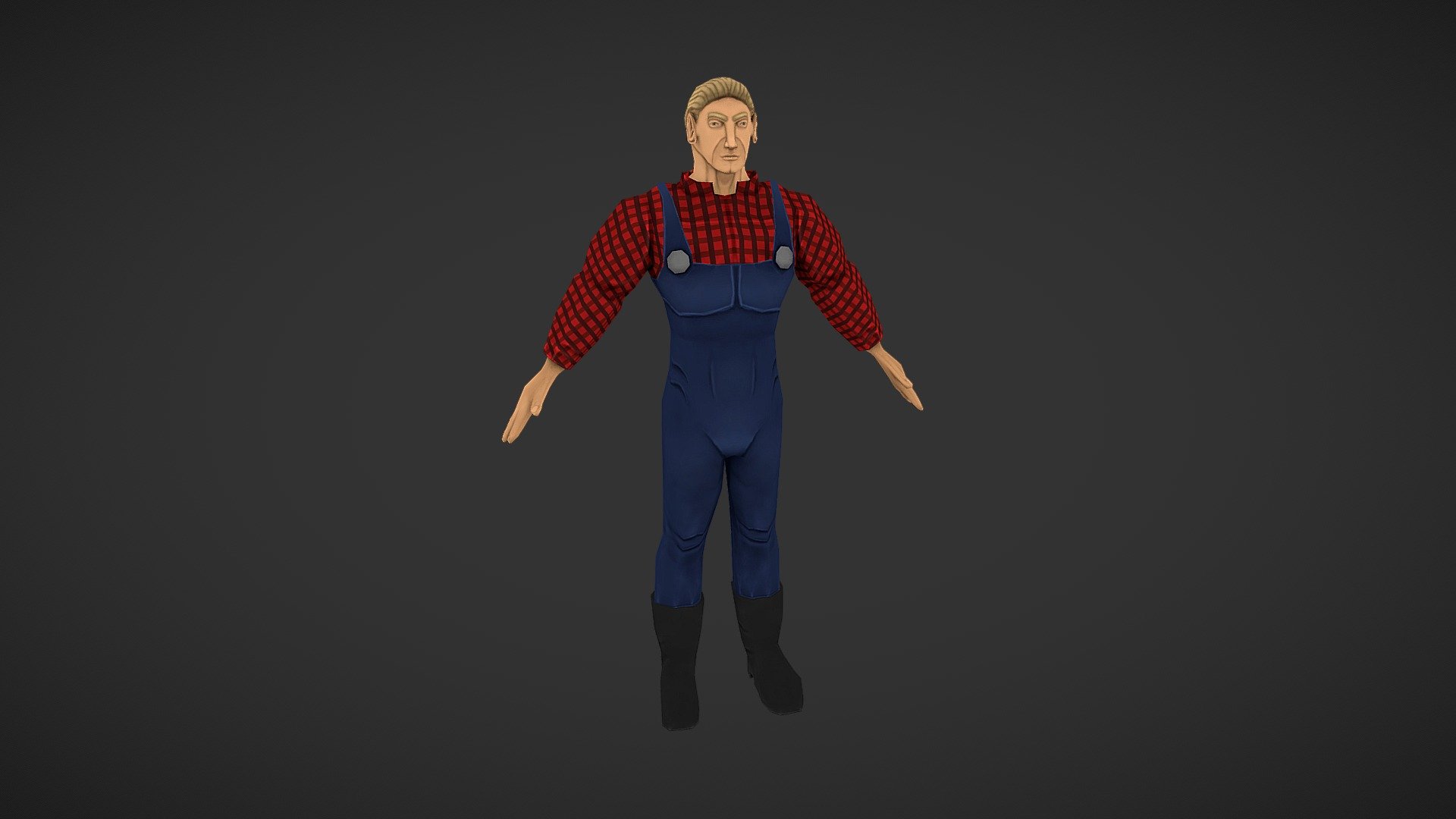 Farmer 3d model