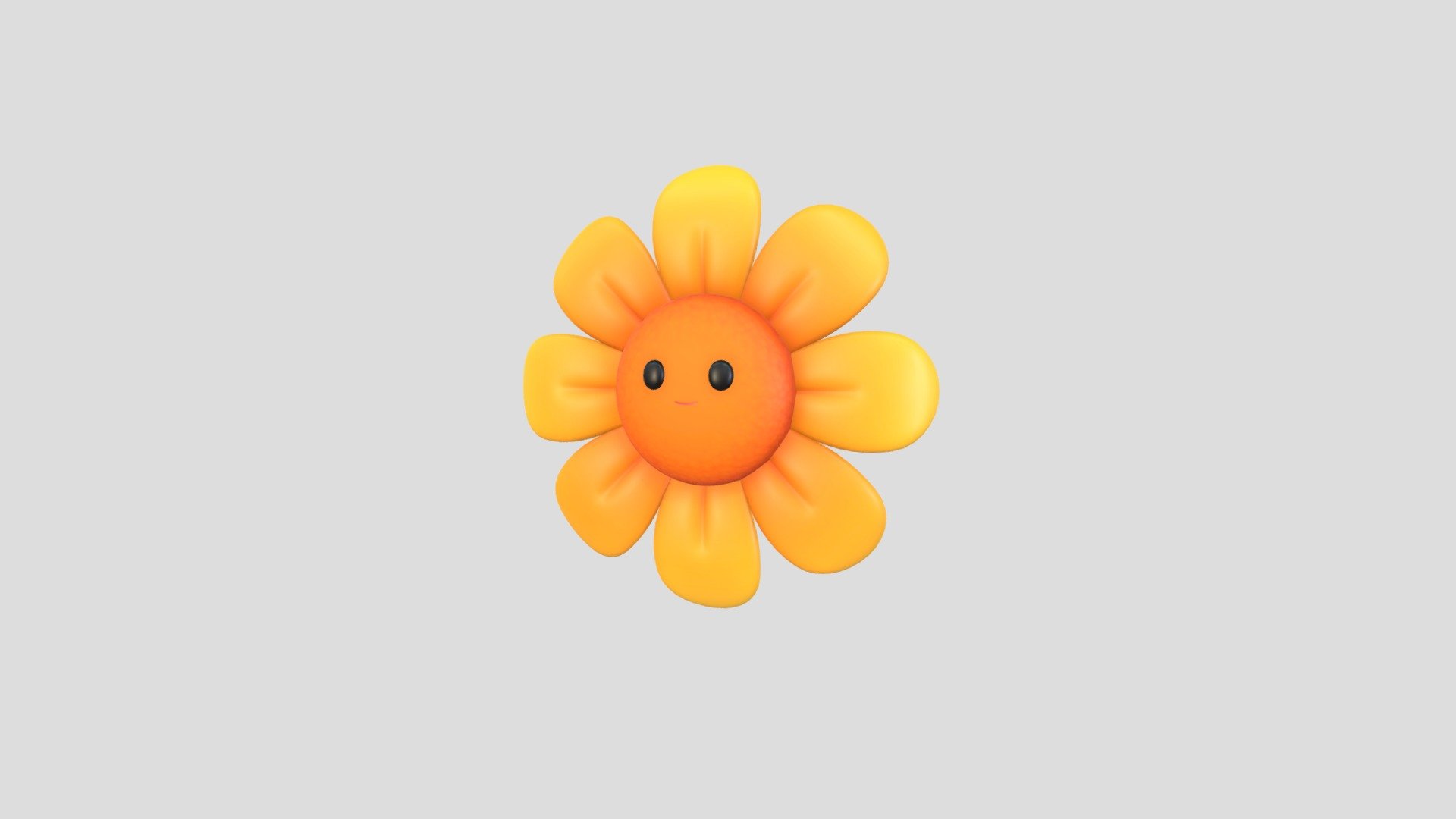 Character230 Cartoon Flower 3d model