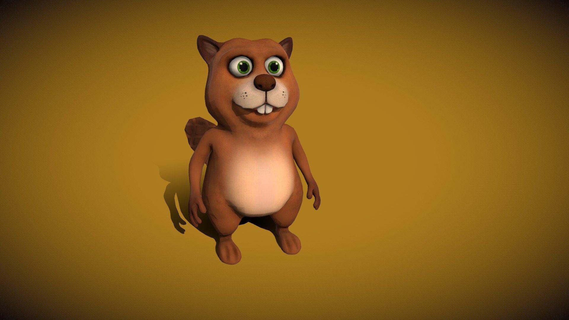 cartoon beaver 3d model