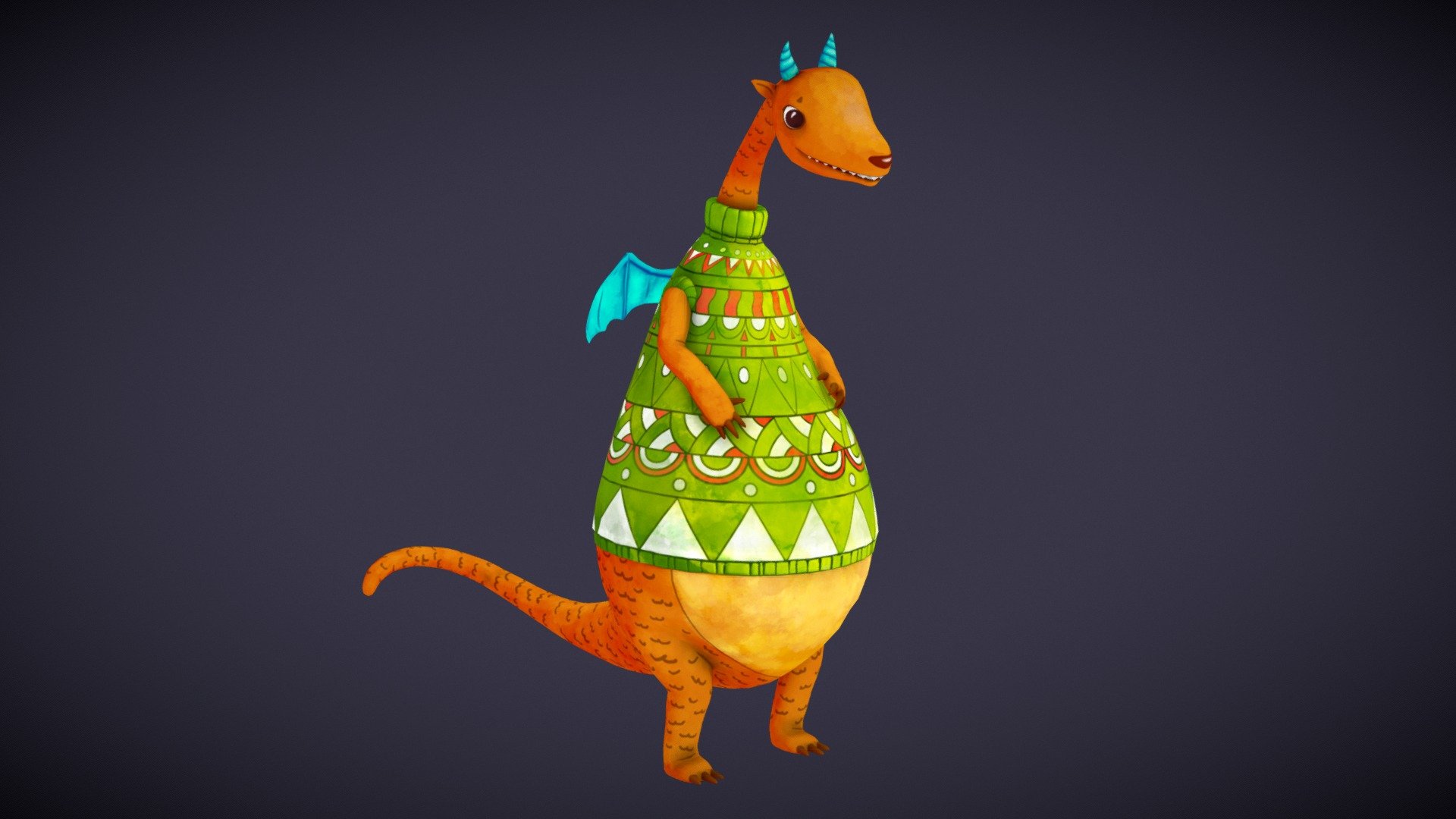 Dragon Cartoon 3d model