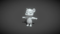 Cartoon Tiger Rigged Base Mesh