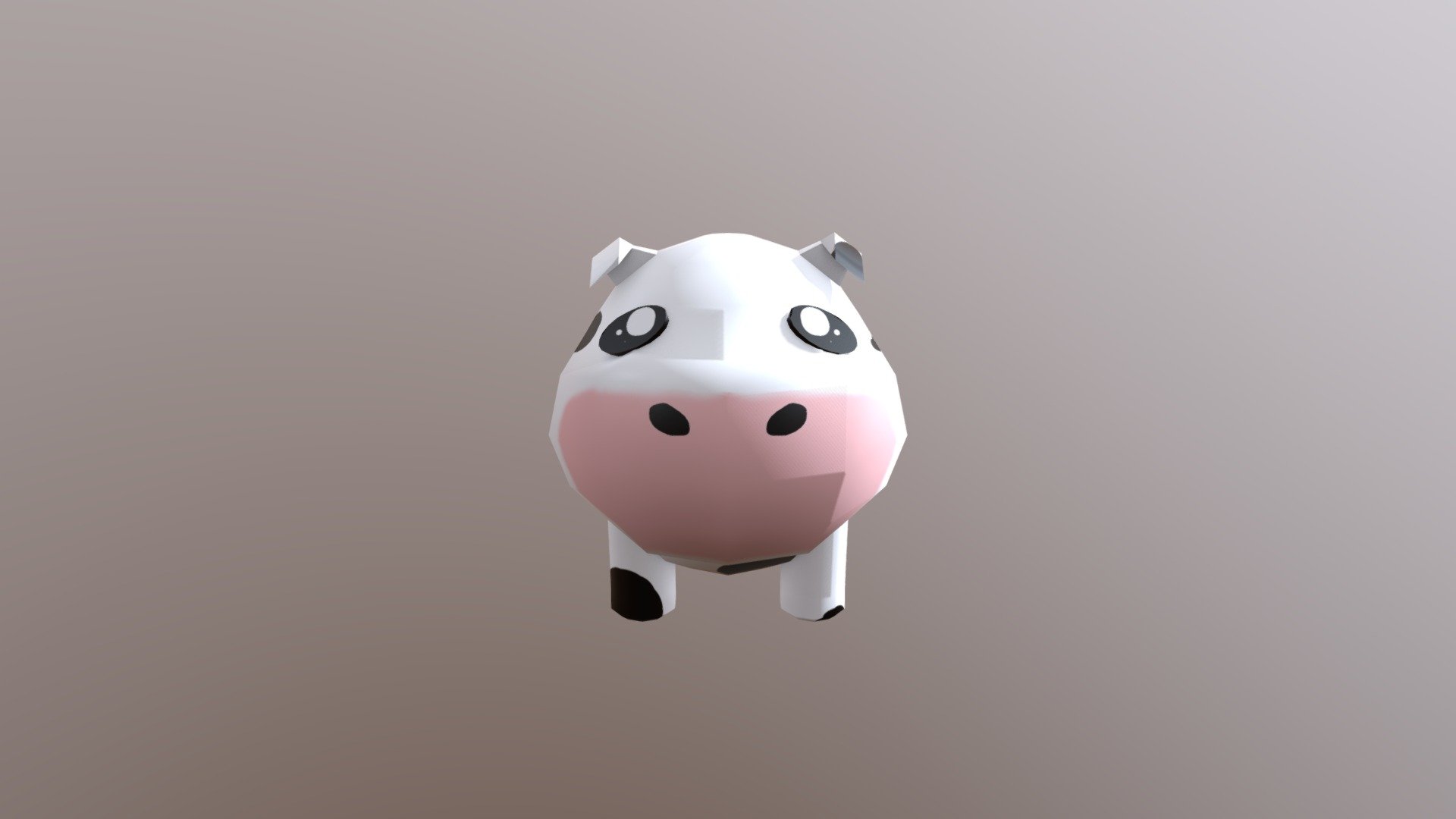 Cartoon cow 3d model