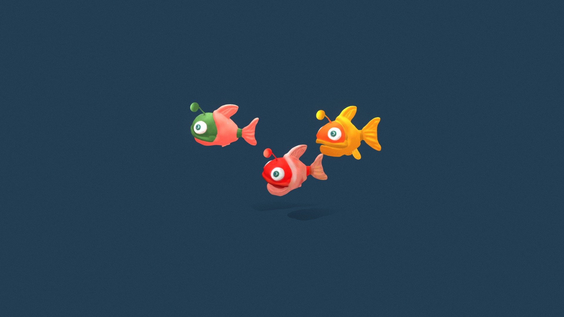 Cartoon Abyss Fish 3d model