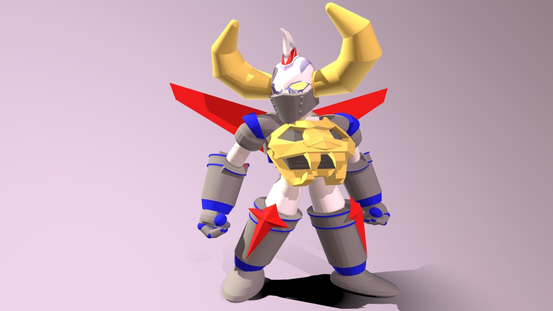 robot Gaiking Cartoon 3d model