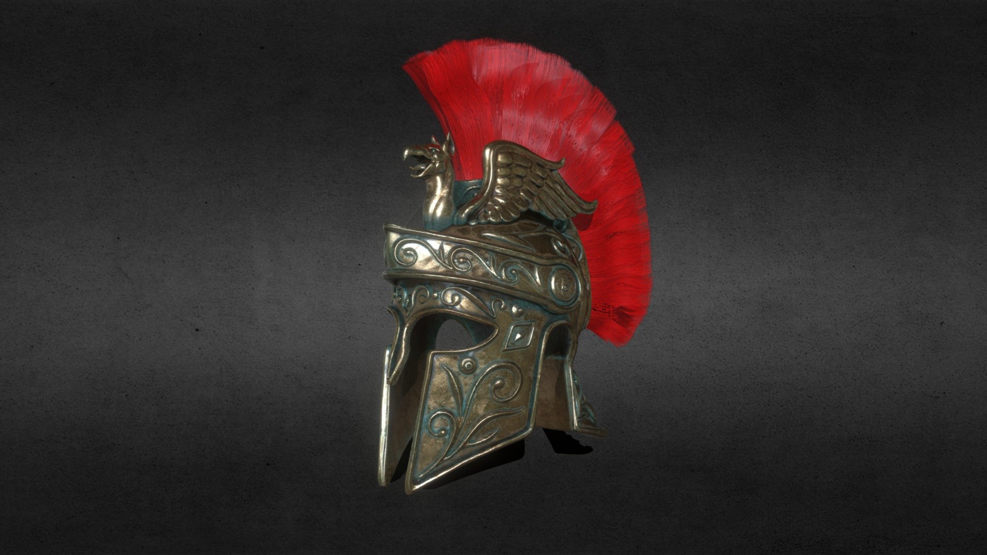 Game ready Warriors Helmet 3d model