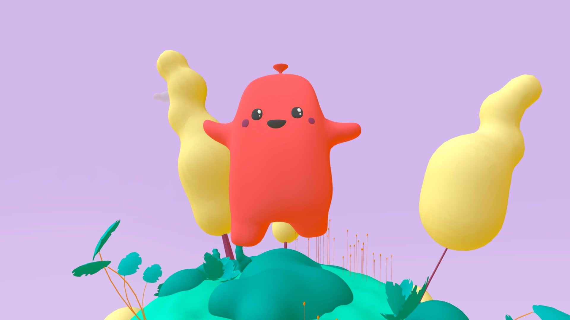 Candy Cartoon Scene  ❤️ 3d model