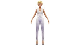 Cartoon High Poly Subdivision Overall White