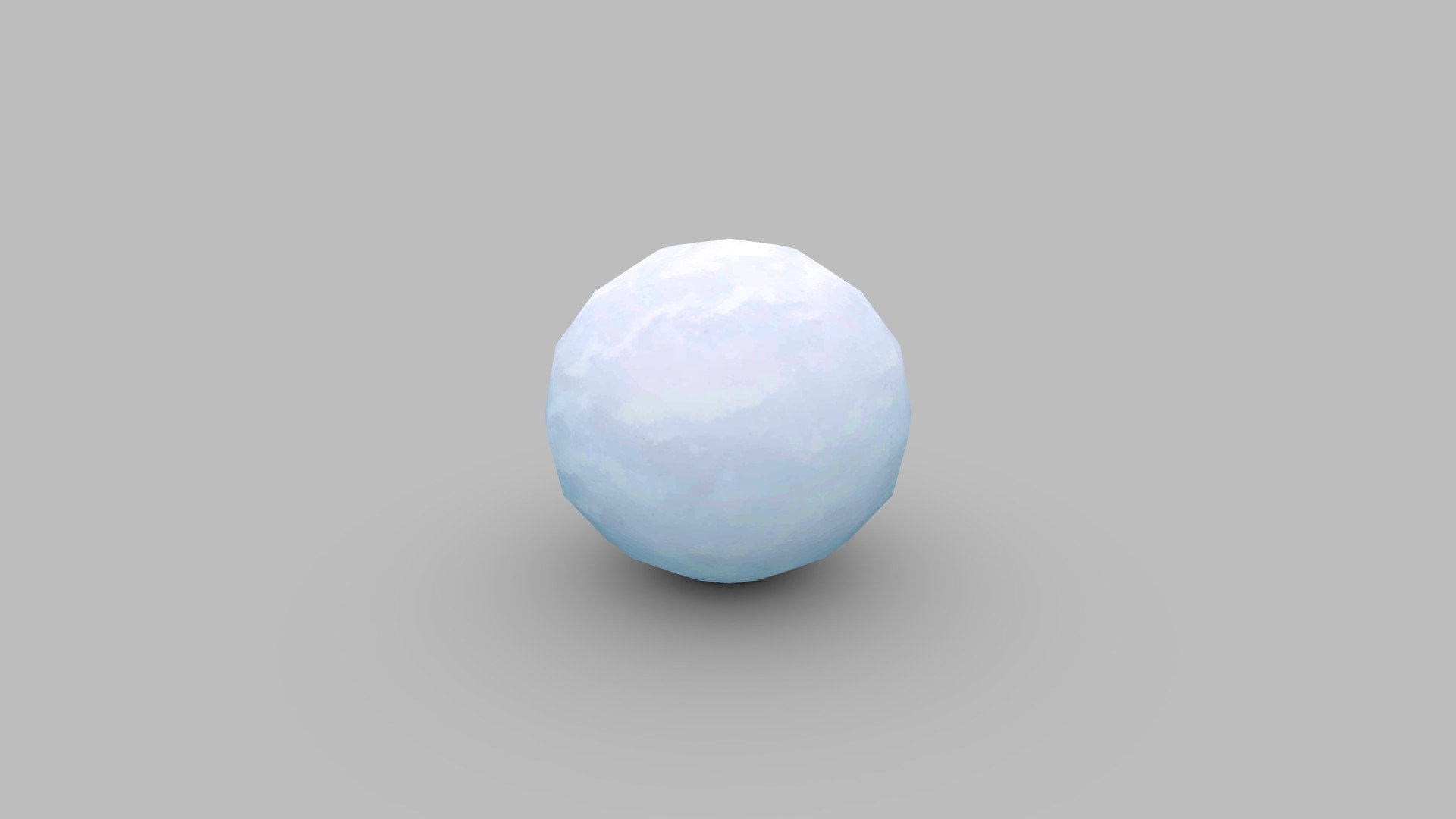 Cartoon snowball 3d model